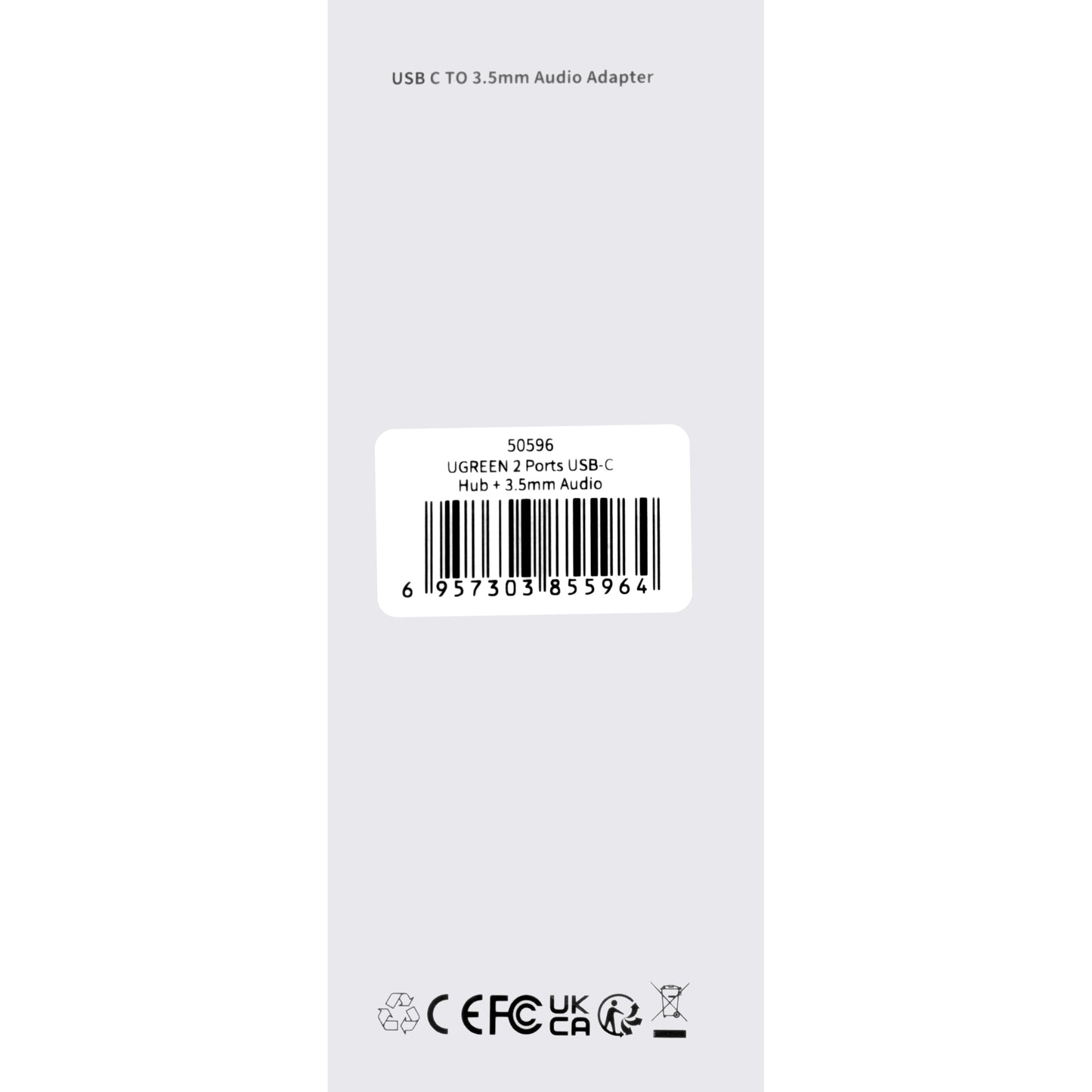 USB-C to 3.5mm / USB-C UGREEN CM193 Audio Adapter, Gray