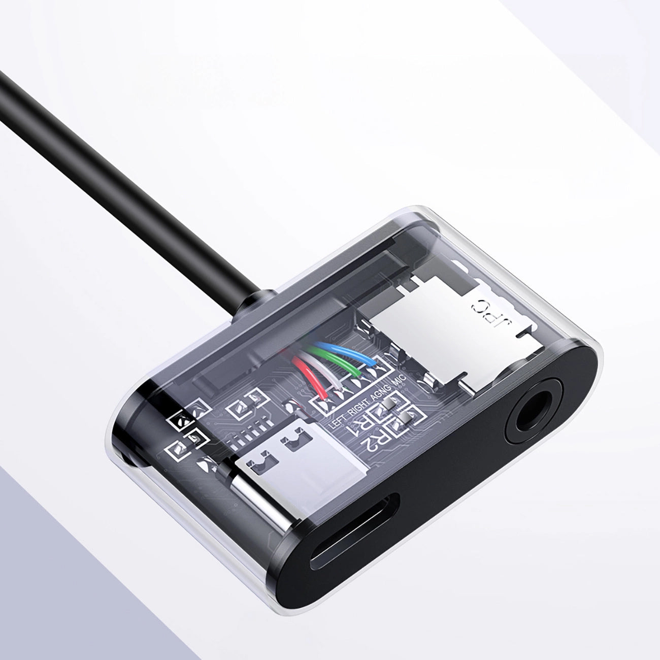 USB-C to 3.5mm / USB-C UGREEN CM193 Audio Adapter, Gray