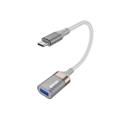 OTG USB-C to USB-A Adapter BWOO BZ69, Gray
