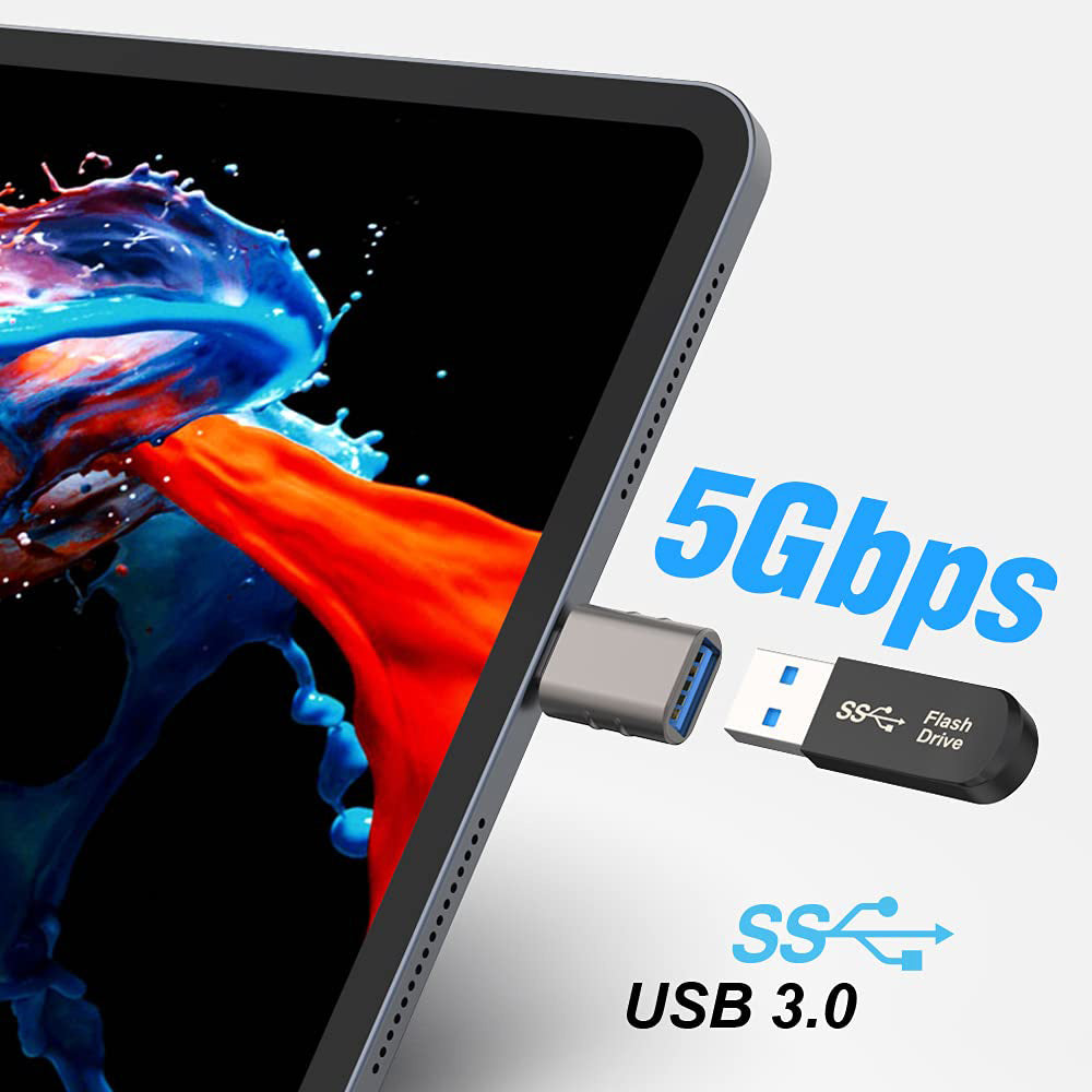 OTG USB-C to USB-A Adapter Techsuit A10 SlateVolt, Gray