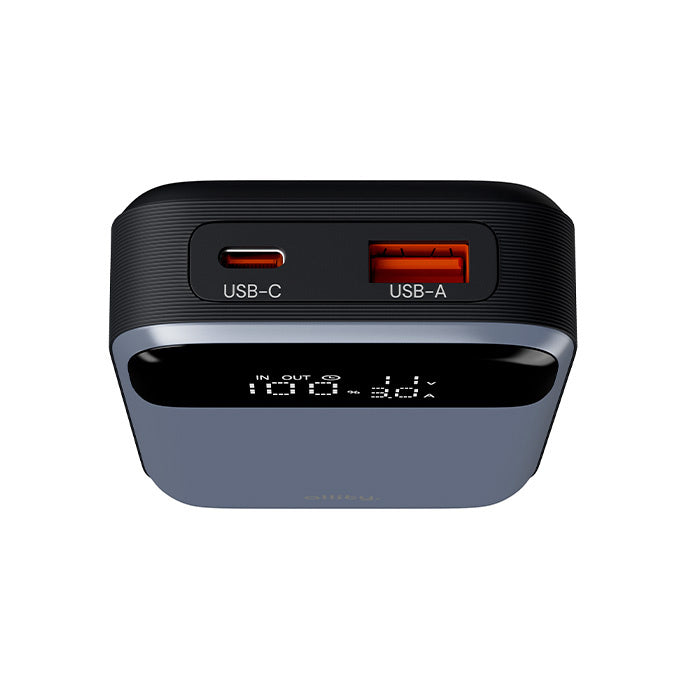 Allity External Battery. APB-200 PocketPower, 10000mAh, 33W, QC + PD, 1 x USB-A - 1 x USB-C, Gray