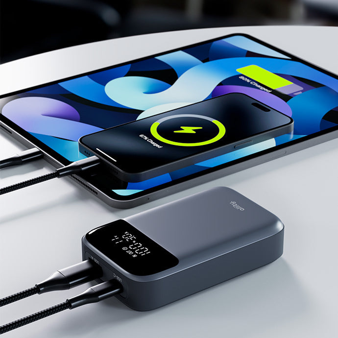 Allity External Battery. APB-200 PocketPower, 10000mAh, 33W, QC + PD, 1 x USB-A - 1 x USB-C, Gray