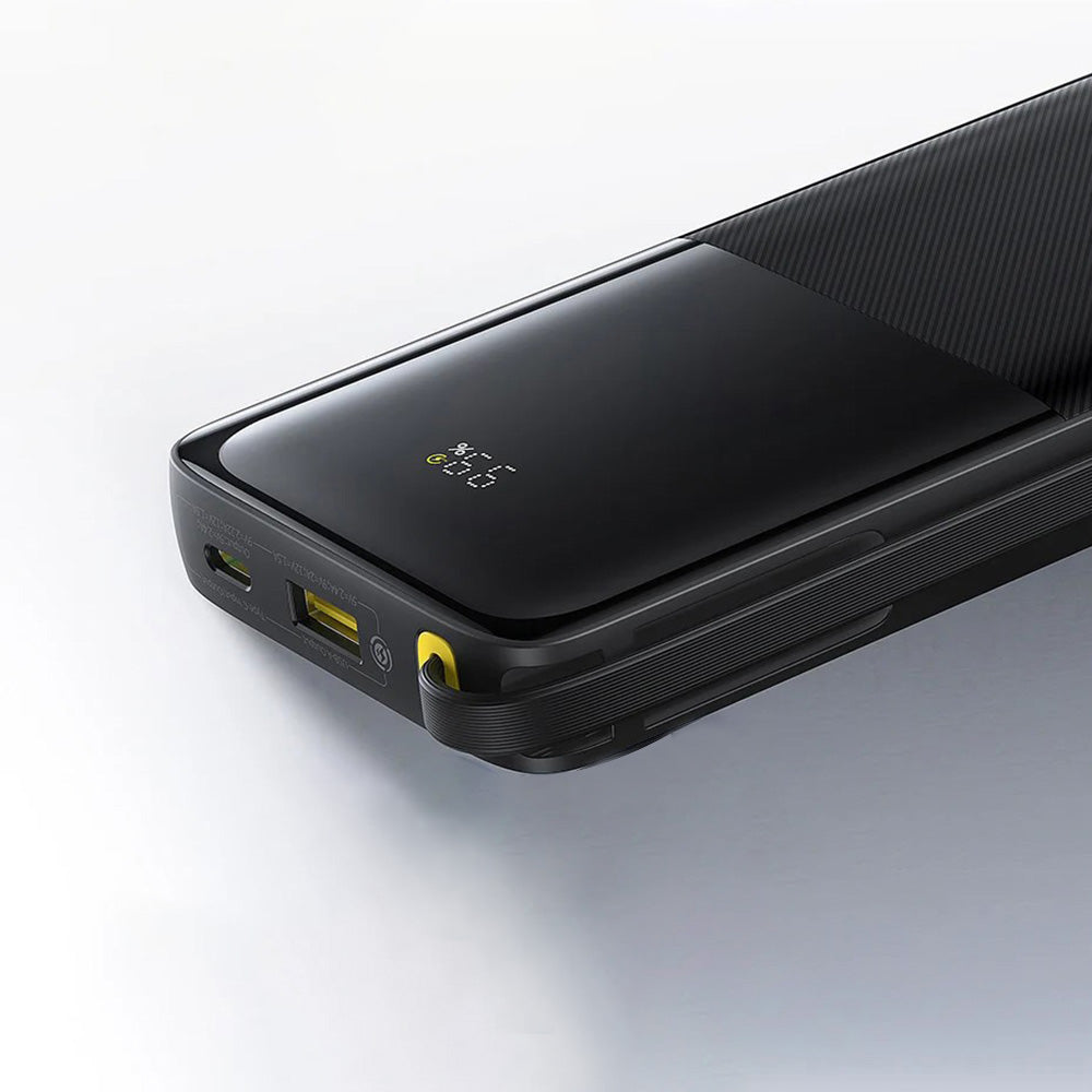 Baseus Bipow 2 External Battery, 10000mAh, 20W, QC + PD, 1 x USB-A - 2 x USB-C, Black P10077101113-00