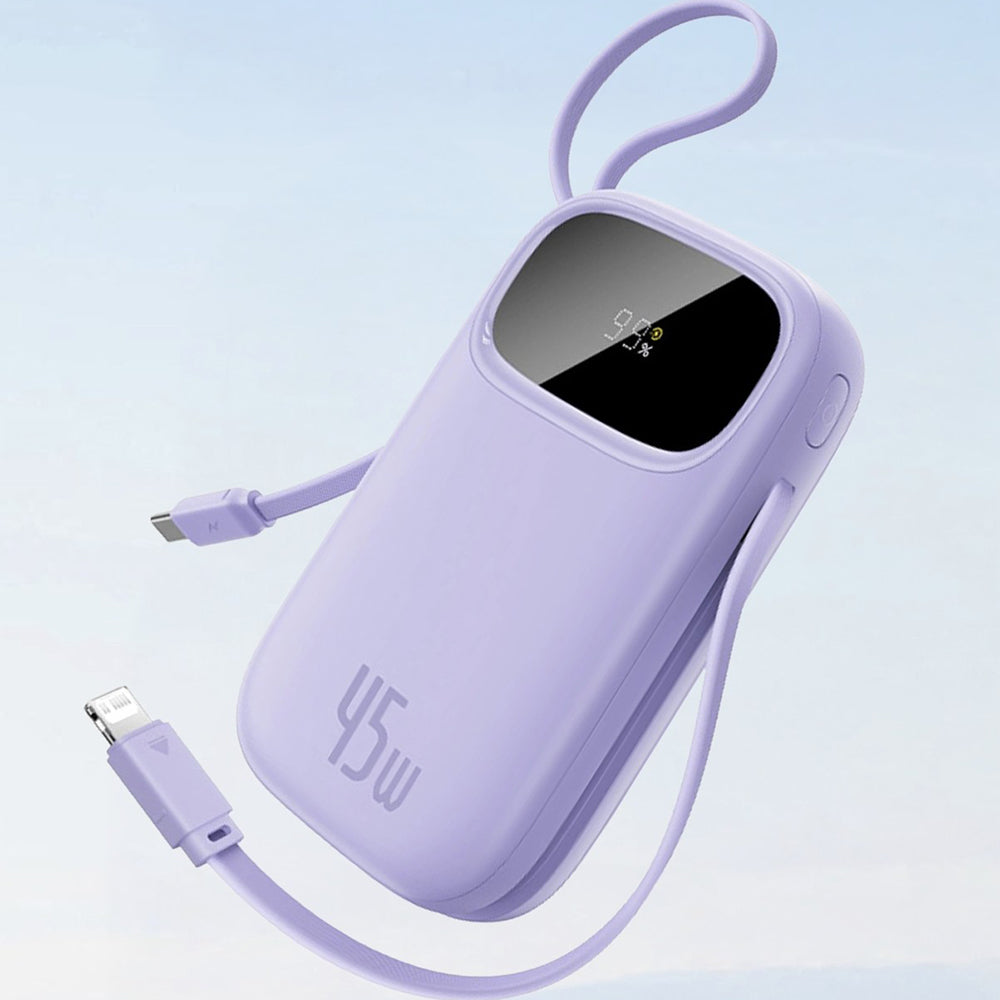 Baseus EnerFill FC31 Qpow 3 External Battery, 10000mAh, 45W, QC + PD, 1 x Lightning - 1 x USB-A - 2 x USB-C, White E0028C01