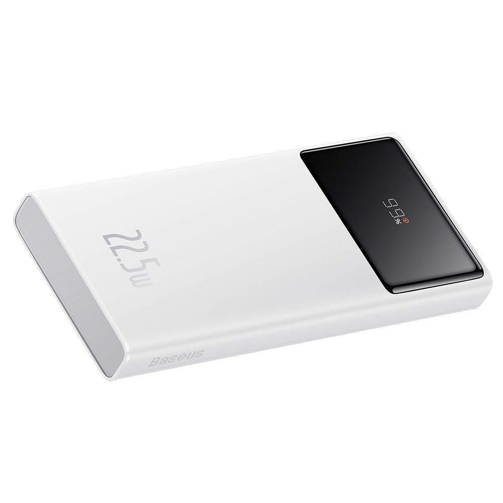 Baseus Star Lord External Battery, 10000mAh, 22.5W, QC + PD, 1 x USB-C - 2 x USB-A, White PPXJ100002