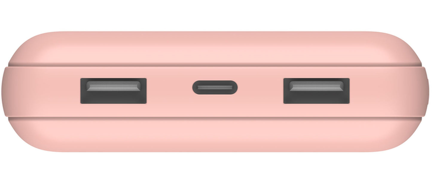 Belkin BoostCharge External Battery, 20000mAh, 15W, 1 x USB-C - 2 x USB-A, Rose Gold BPB012btRG