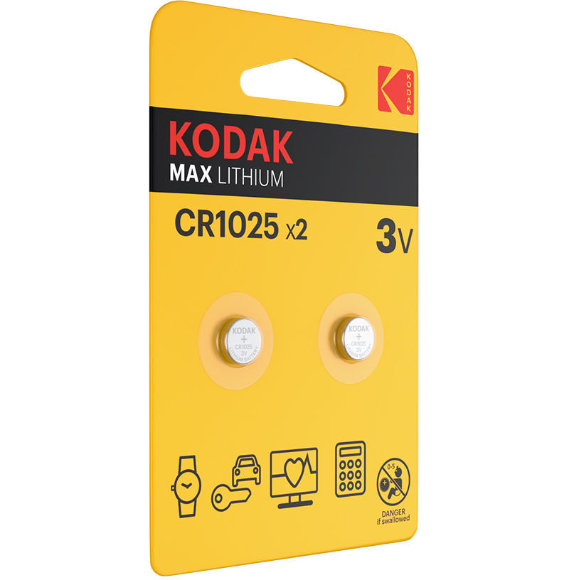 Kodak Max Battery, CR2025, Set of 2 pieces