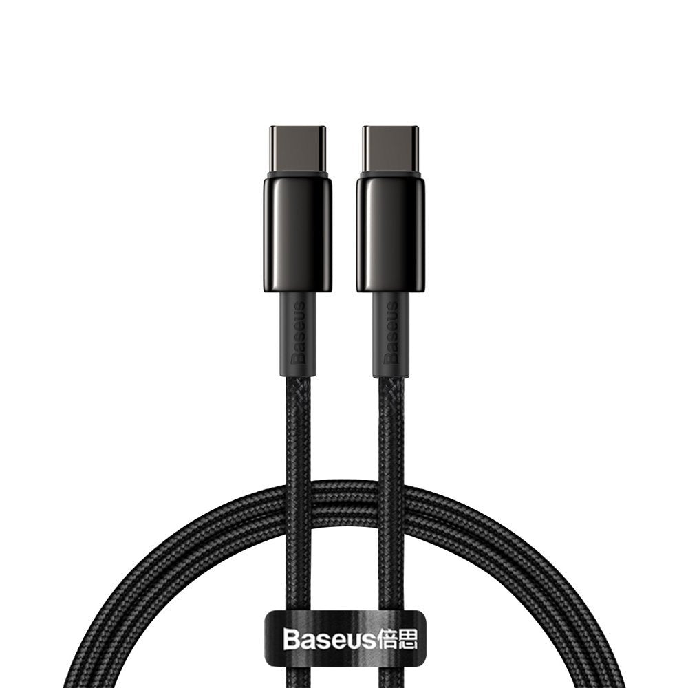 USB-C Data and Charging Cable - USB-C Baseus Tungsten Baseus Tungsten Gold, 100W, 1m, Black CATWJ-01 CATWJ-01