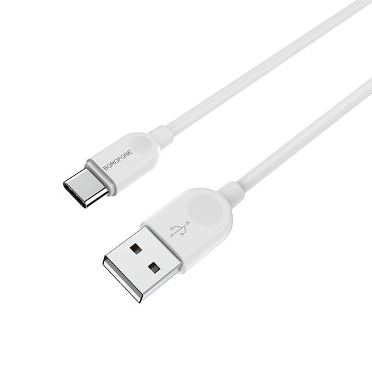 Data and Charging Cable USB-A - USB-C Borofone BX14 LinkJet, 18W, 1m, White