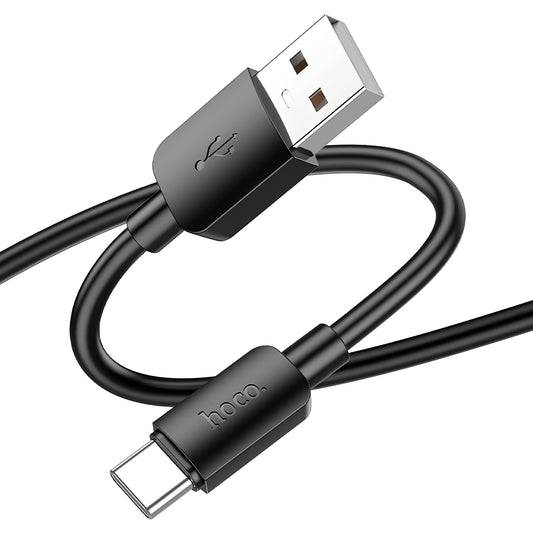 USB-A to USB-C Data and Charging Cable HOCO X96, 27W, 0.25m, Black