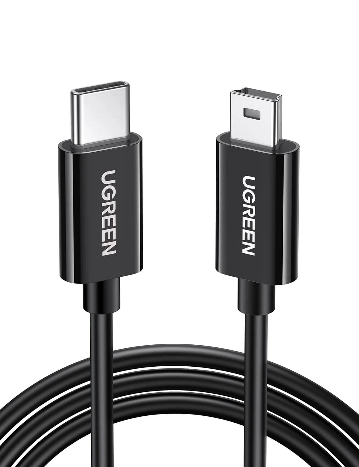 USB-C to miniUSB Data and Charging Cable UGREEN US242, 18W, 1m, Black