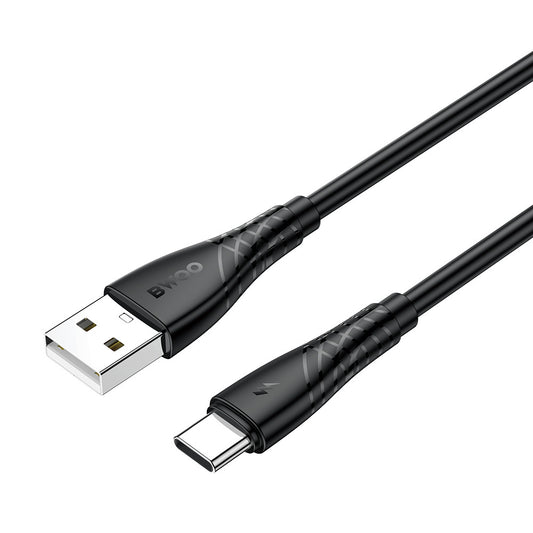 USB-A to USB-C Data and Charging Cable BWOO BO-X318C, 27W, 1m, Black