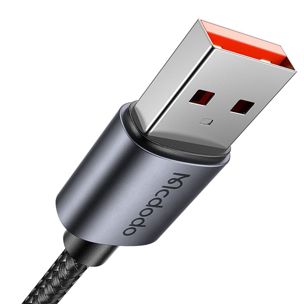 USB-A to Lightning McDodo CA-6490 Display Data and Charging Cable, 18W, 1.2m, Black