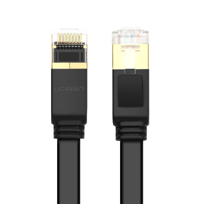 Network Cable UGREEN NW106 Flat, UTP, Cat7, 3m, Black