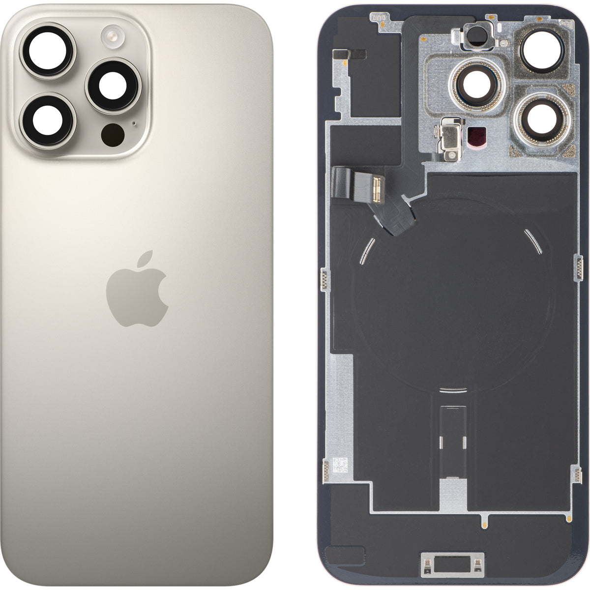 Apple iPhone 16 Pro Max Battery Cover, Beige (Natural Titanium), Premium Swap