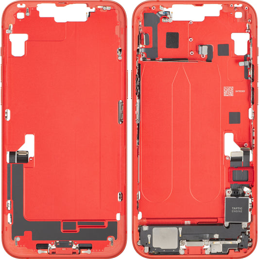Apple iPhone 14 Plus Battery Cover, With Middle Frame, Full Parts, Red, Swap