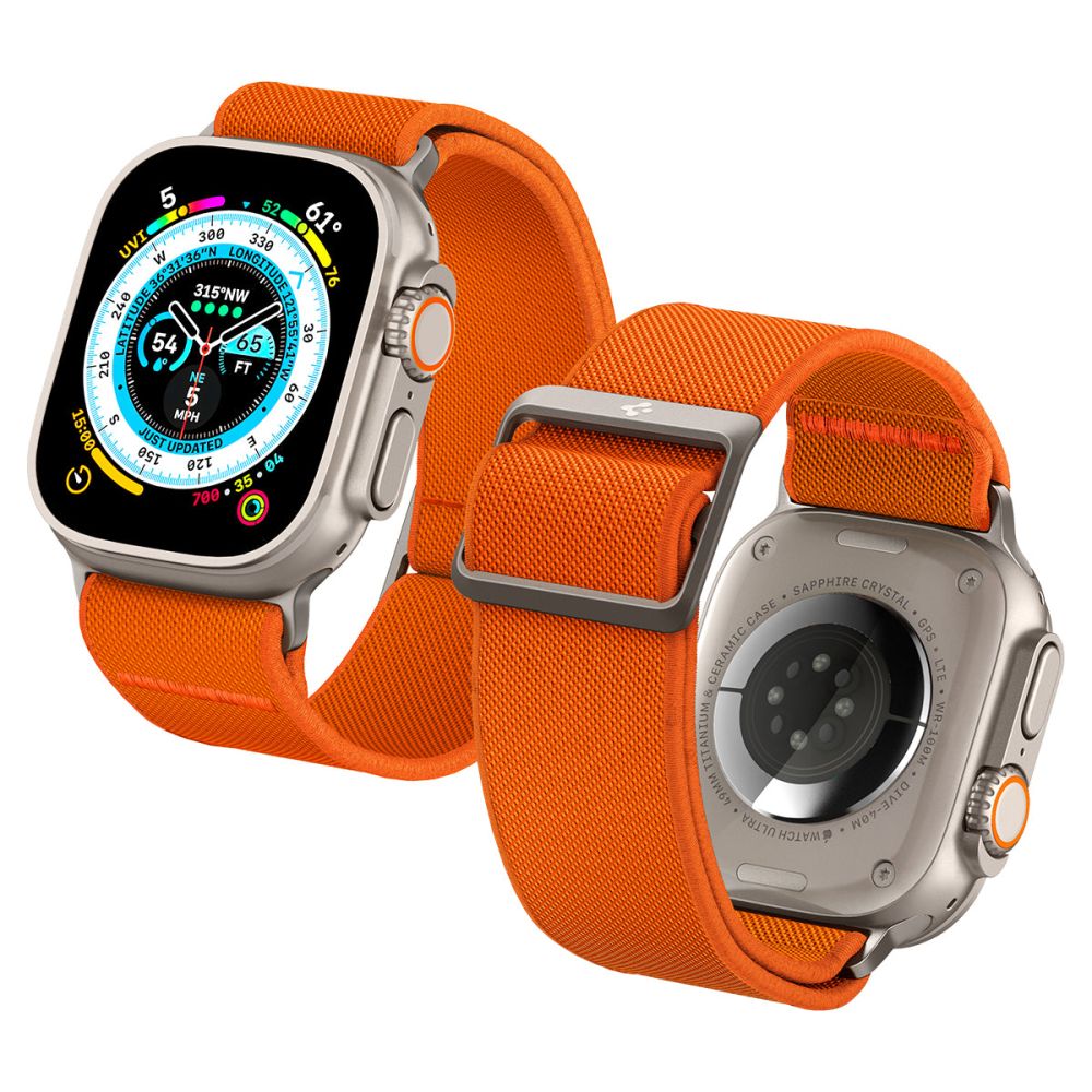 Spigen Fit Lite Ultra Strap for Apple Watch 49mm / 46mm / 45mm / 44mm / 42mm Series, Orange AMP05986