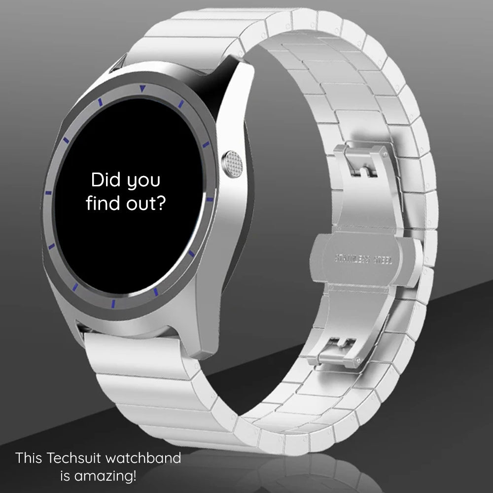 Techsuit W012 Strap for Apple Watch 49mm / 46mm / 45mm / 44mm / 42mm Series, Black