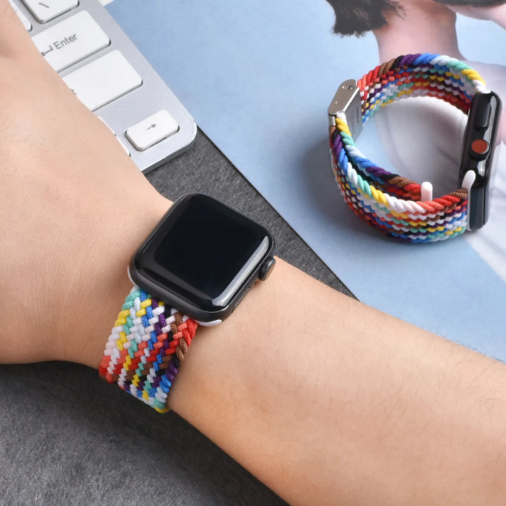 Techsuit W032 Strap for Apple Watch 42mm / 41mm / 40mm / 38mm Series, Black