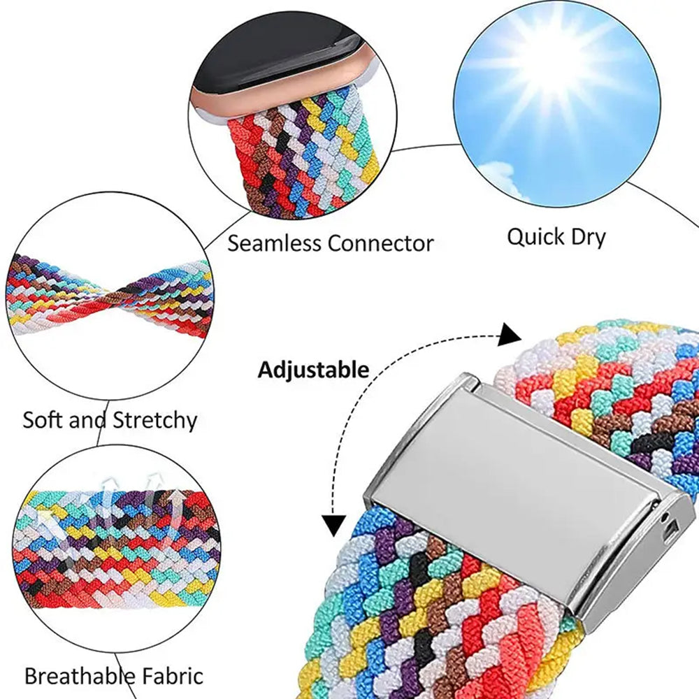 Techsuit W032 Strap for Apple Watch 42mm / 41mm / 40mm / 38mm Series, Multicolor Green