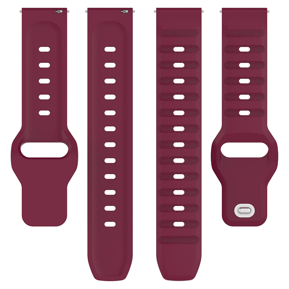 Techsuit W050 Strap for Samsung Galaxy Watch / Huawei Watch Series, 20mm, Burgundy