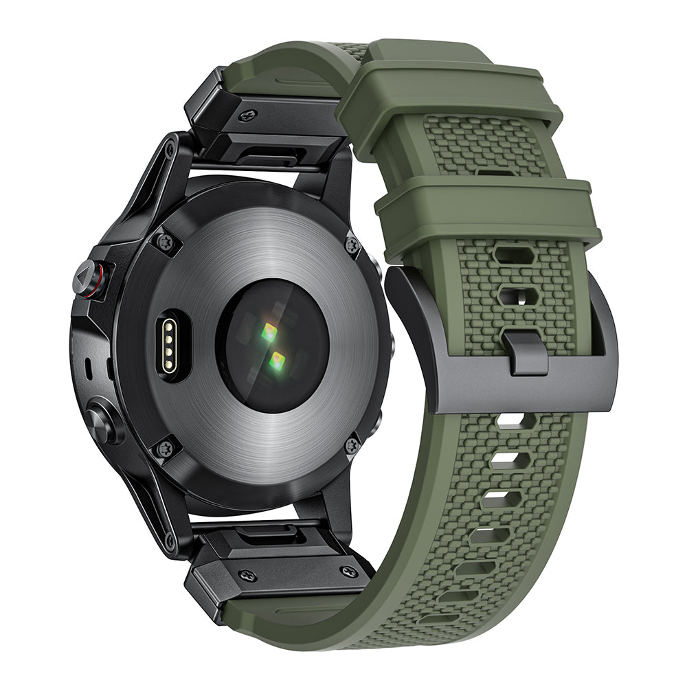 Techsuit W068 Strap for Garmin Watch Fenix / Forerunner Series, 22mm, Black