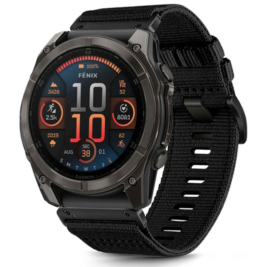 Techsuit W070 Strap for Garmin Watch Fenix Series, 26mm, Black