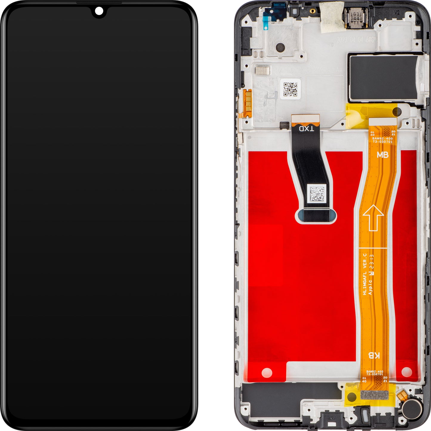 Display with Touchscreen Huawei nova Y70, with Frame, Midnight Black, Service Pack 02354WHN