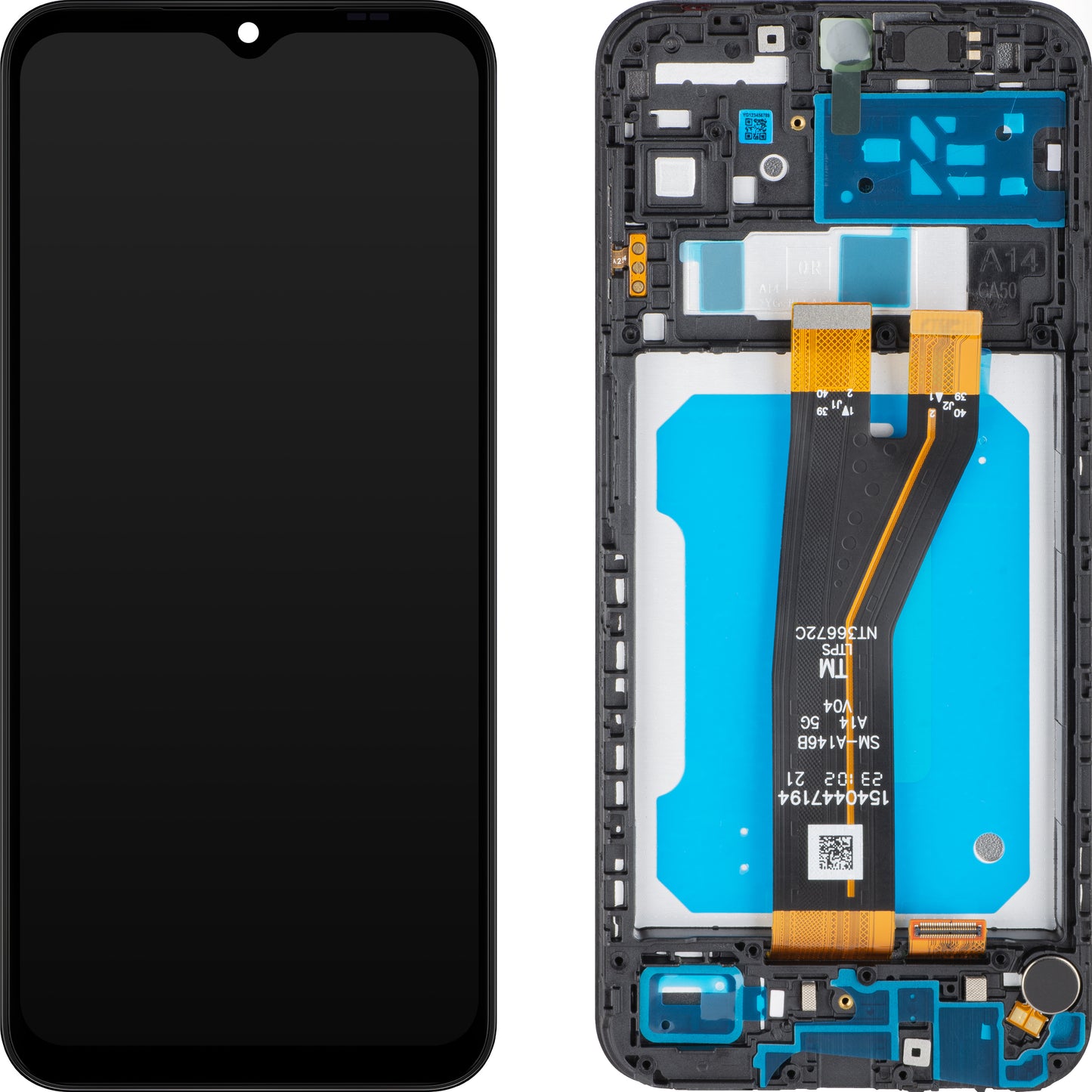 MP Touchscreen Display compatible with Samsung Galaxy A14 5G A146, with Frame, Non-European Version, Black