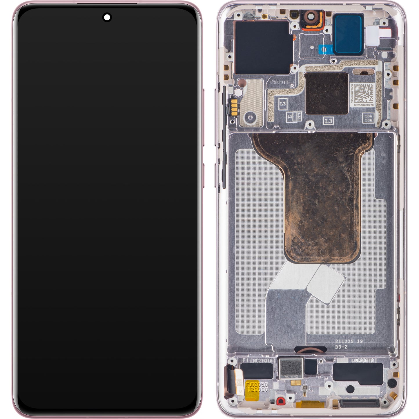 Touchscreen Display Xiaomi 12S / 12X / 12, with Frame, Purple, Service Pack 56000500L300