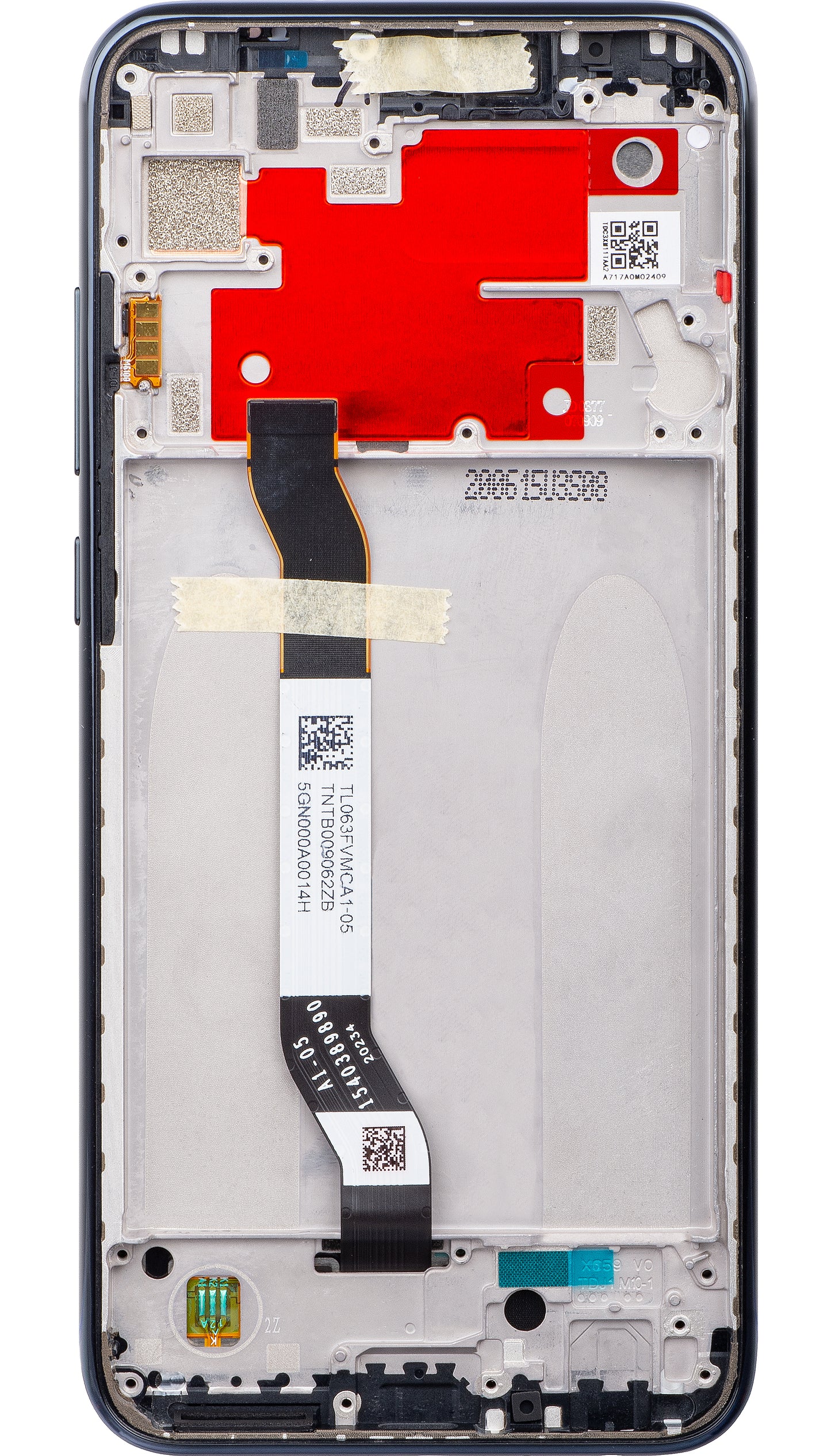 Xiaomi Redmi Note 8T Display with Touchscreen, with Frame, Black, Service Pack 5600040C3X00