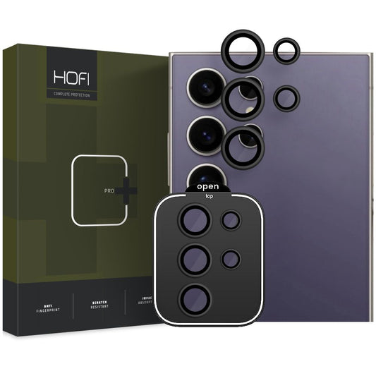 Protective Film Rear Camera Back Cover HOFI CamRing PRO+ for Samsung Galaxy S24 Ultra S928, Glass Protected, Black