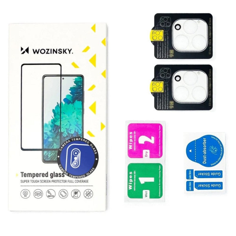 WZK Rear Camera Protection Film for Apple iPhone 17 Pro, Tempered Glass, Set of 2 pieces, Black
