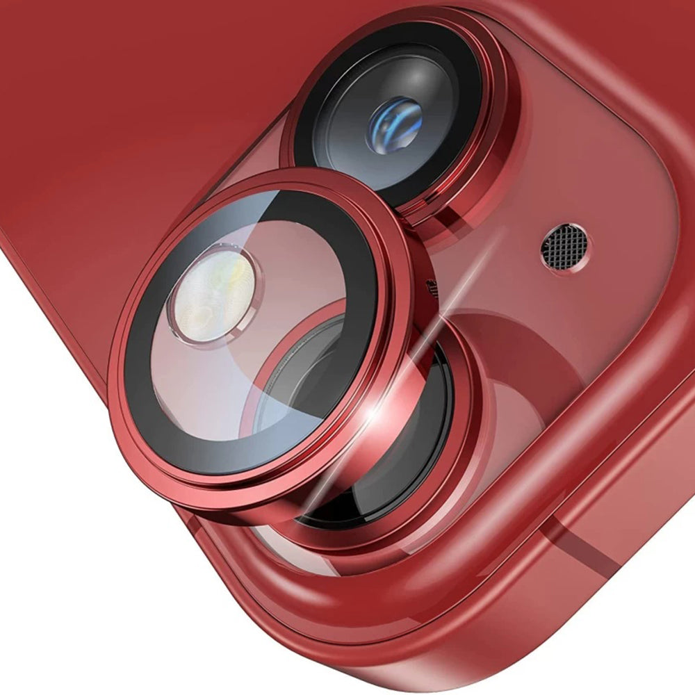 Lito S+ Rear Camera Protective Film for Apple iPhone 14, Tempered Glass, Red