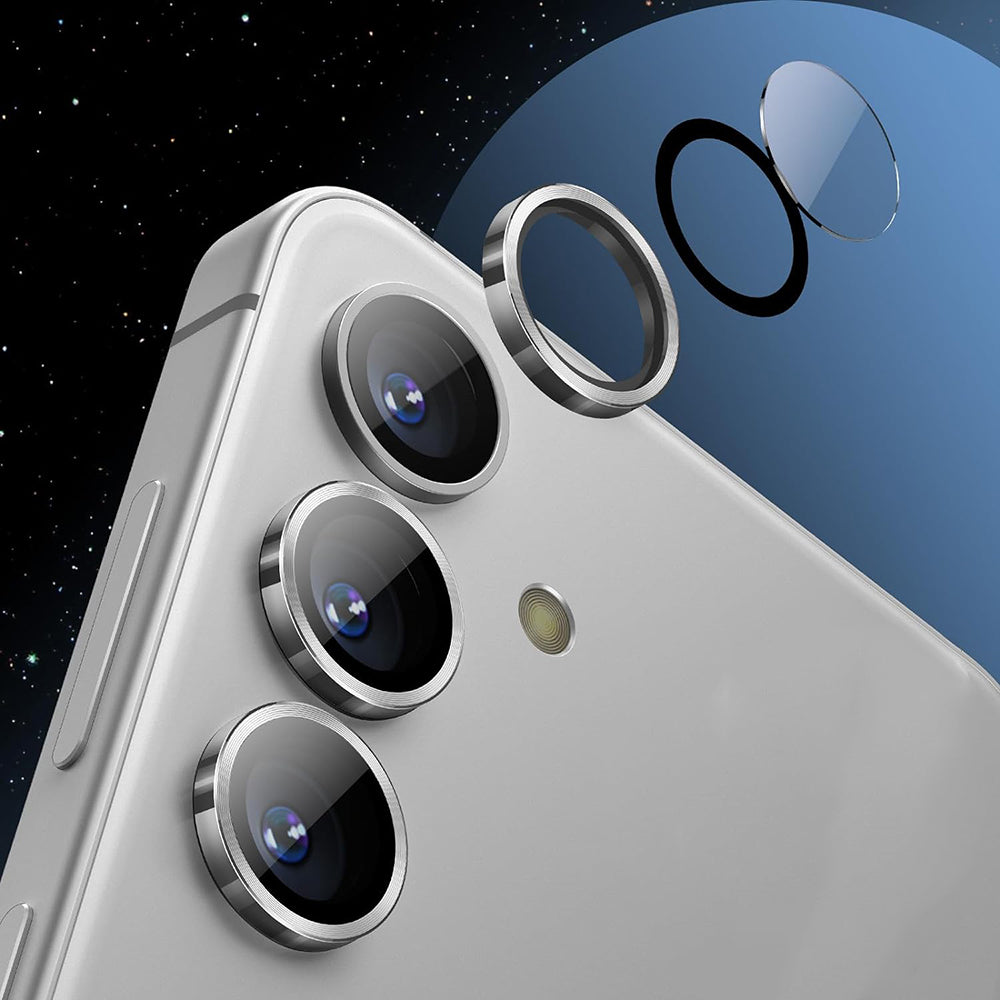 Lito S+ Rear Camera Protective Film for Samsung Galaxy S25+ S936, Tempered Glass, Silver