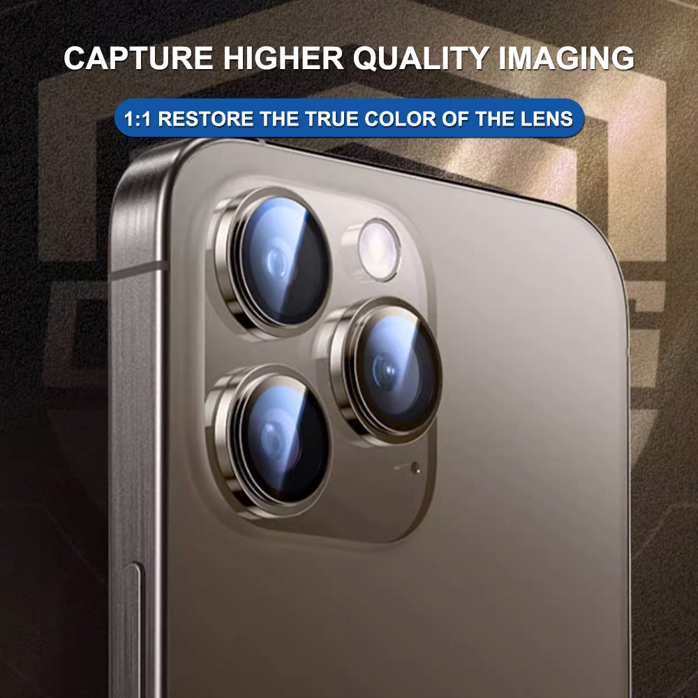 Rear Camera Protection Film Lito Titanium AR for Apple iPhone 17 Pro Max / 17 Pro, Tempered Glass, Grey