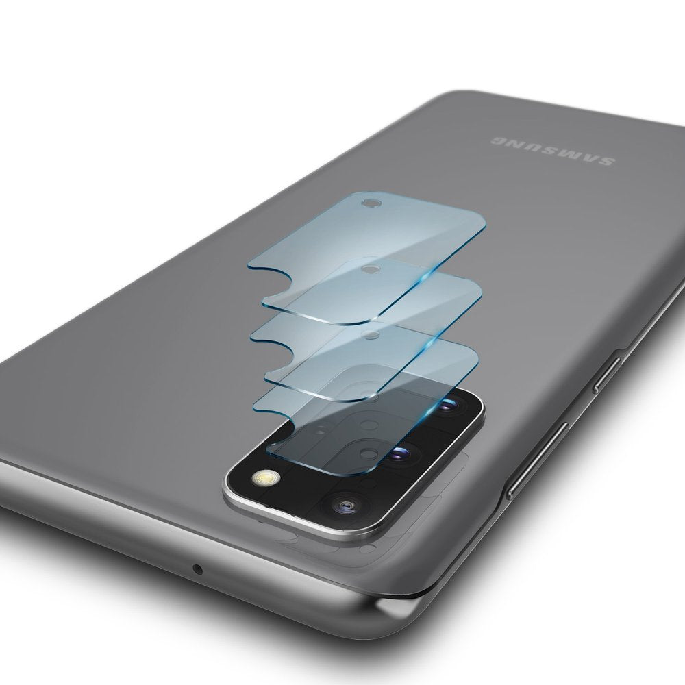 Ringke IDGL Rear Camera Protective Film for Samsung Galaxy S20+ 5G G986 / S20+ G985, Tempered Glass, Set of 3 Pieces, Transparent