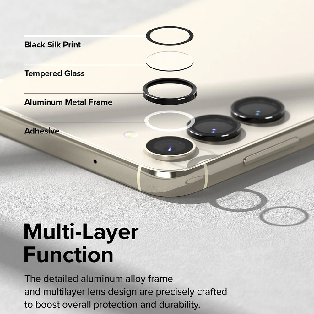 Ringke Rear Camera Protection Film for Samsung Galaxy S23+ S916 / S23 S911, Tempered Glass, Black