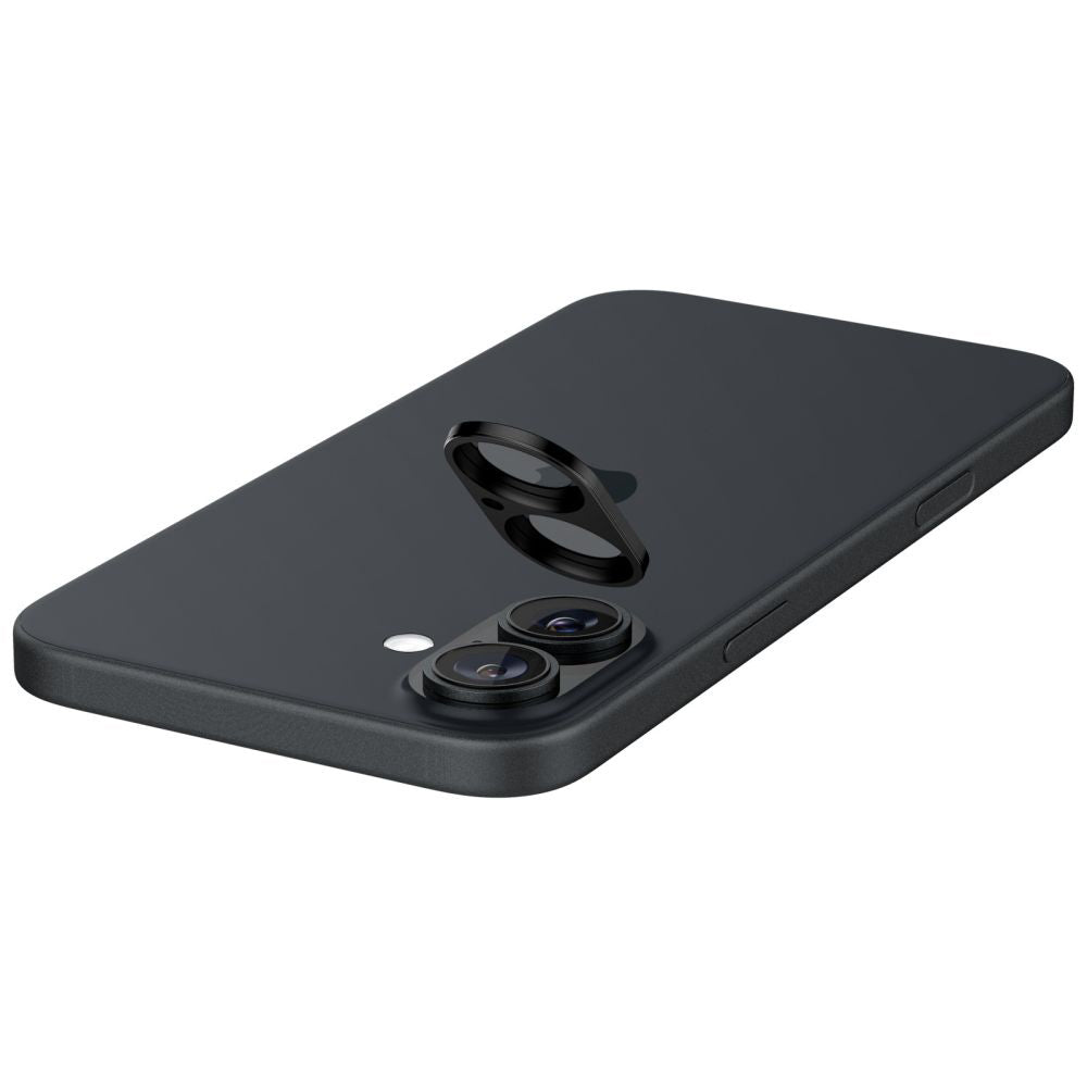 Spigen GlastR Optik Rear Camera Protector for Apple iPhone 16 Plus / 16, Tempered Glass, Set of 2 pieces, Black AGL07922