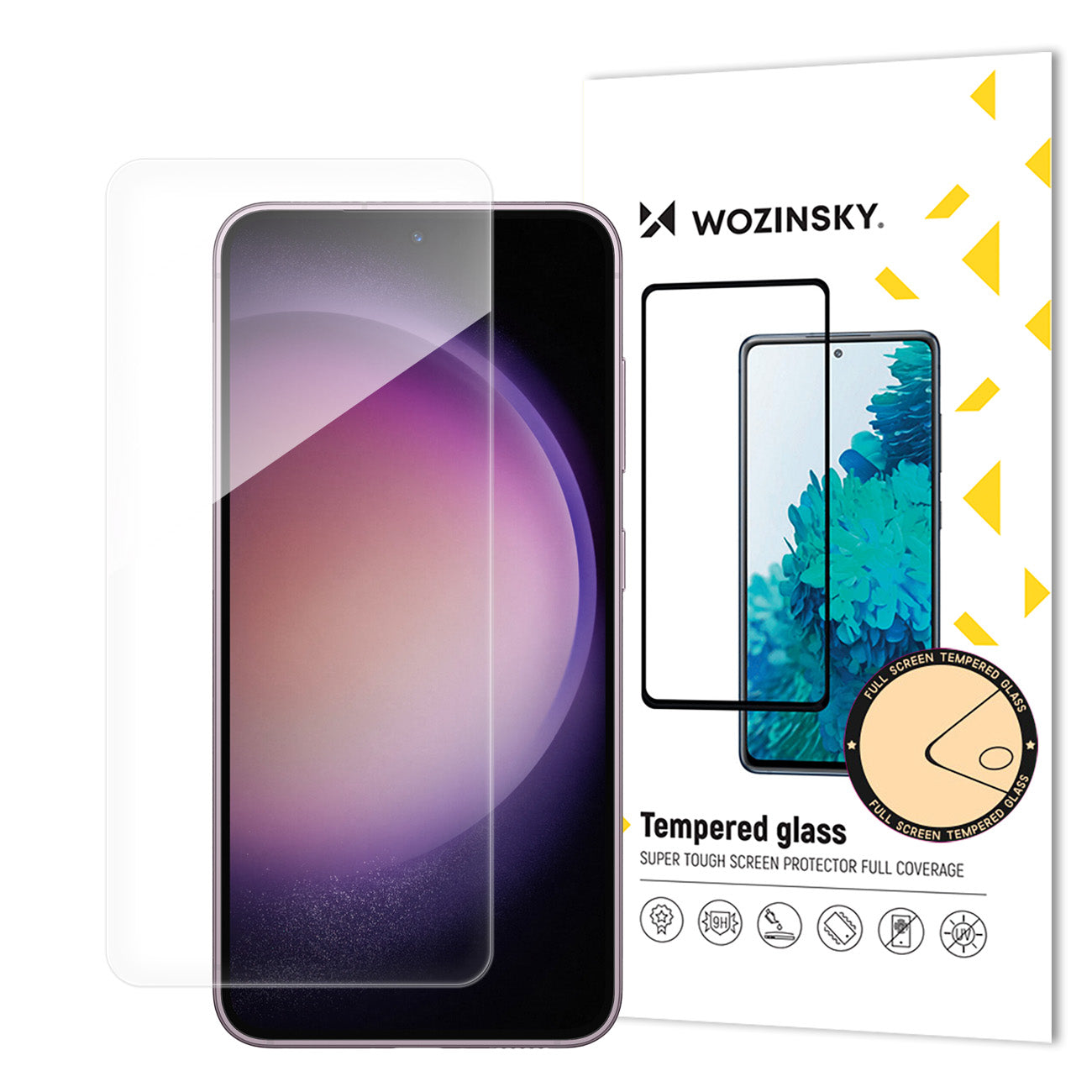 WZK Screen Protector for Samsung Galaxy S24 S921, Tempered Glass, Full Glue