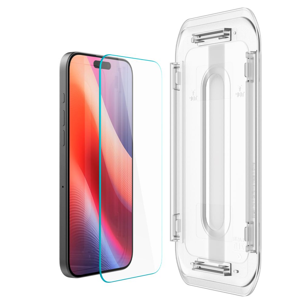 Spigen GlastR EZ FIT Screen Protector for Apple iPhone 16 Pro, Tempered Glass, Full Glue AGL07935