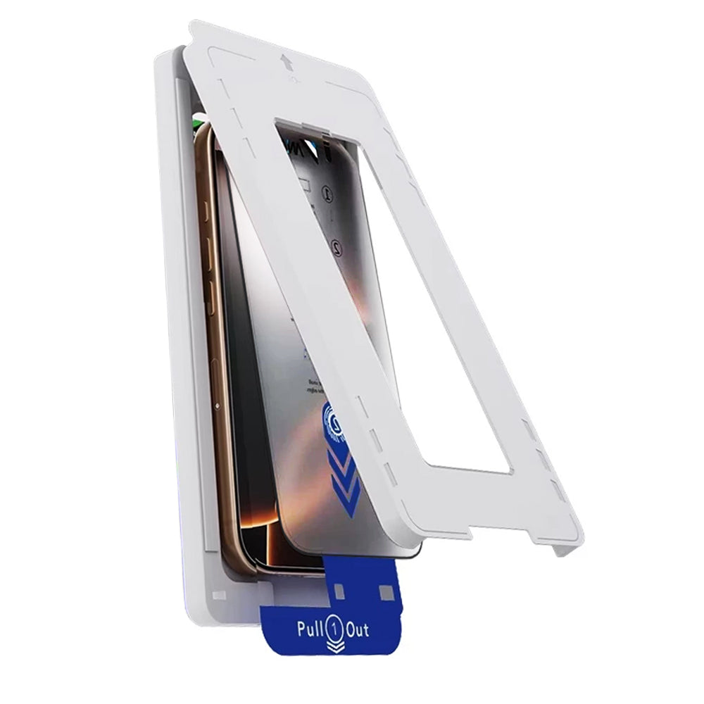 Anank 5X Reinforced Applicator Screen Protector for Apple iPhone 17 Pro Max, Tempered Glass, Full Glue, 2.5D, Black