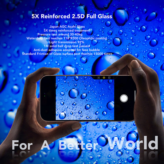 Anank Screen Protector for Apple iPhone 17 Air, Tempered Glass, Full Glue, 2.5D, Black