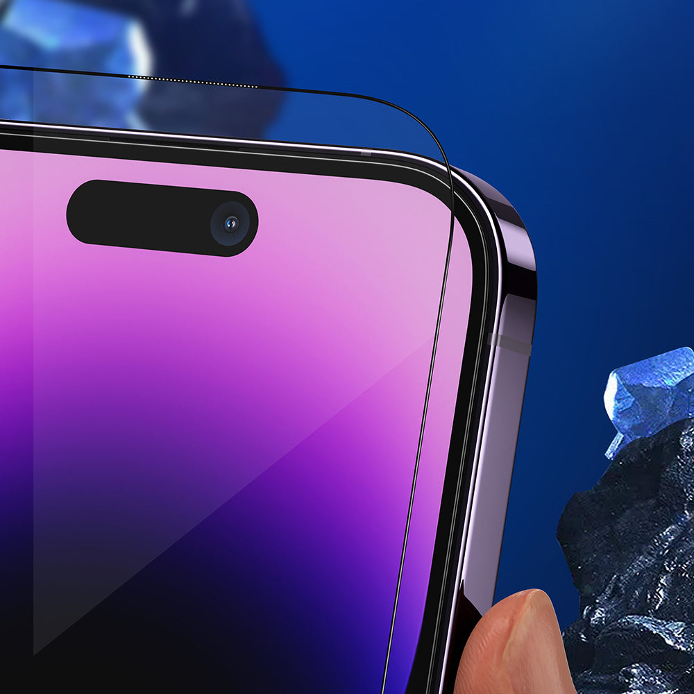 Blueo Anti-Broken Screen Protector for Apple iPhone 17 Pro / 17 / 16 Pro, Tempered Glass, Full Glue, Black