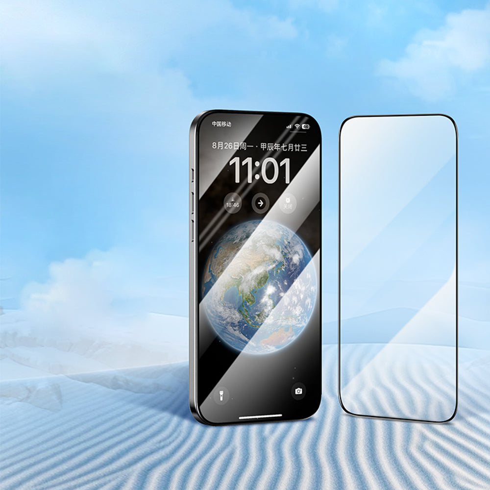 Blueo Silk HD Screen Protector Film for Apple iPhone 13 Pro Max, Tempered Glass, Full Glue, Set of 5 pieces, 2.5D, Black