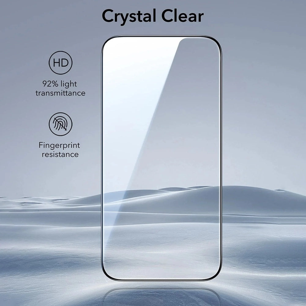 ESR UltraFit Screen Protector for Apple iPhone 17 / 16 Pro, Tempered Glass, Full Glue, Set of 3 Pieces