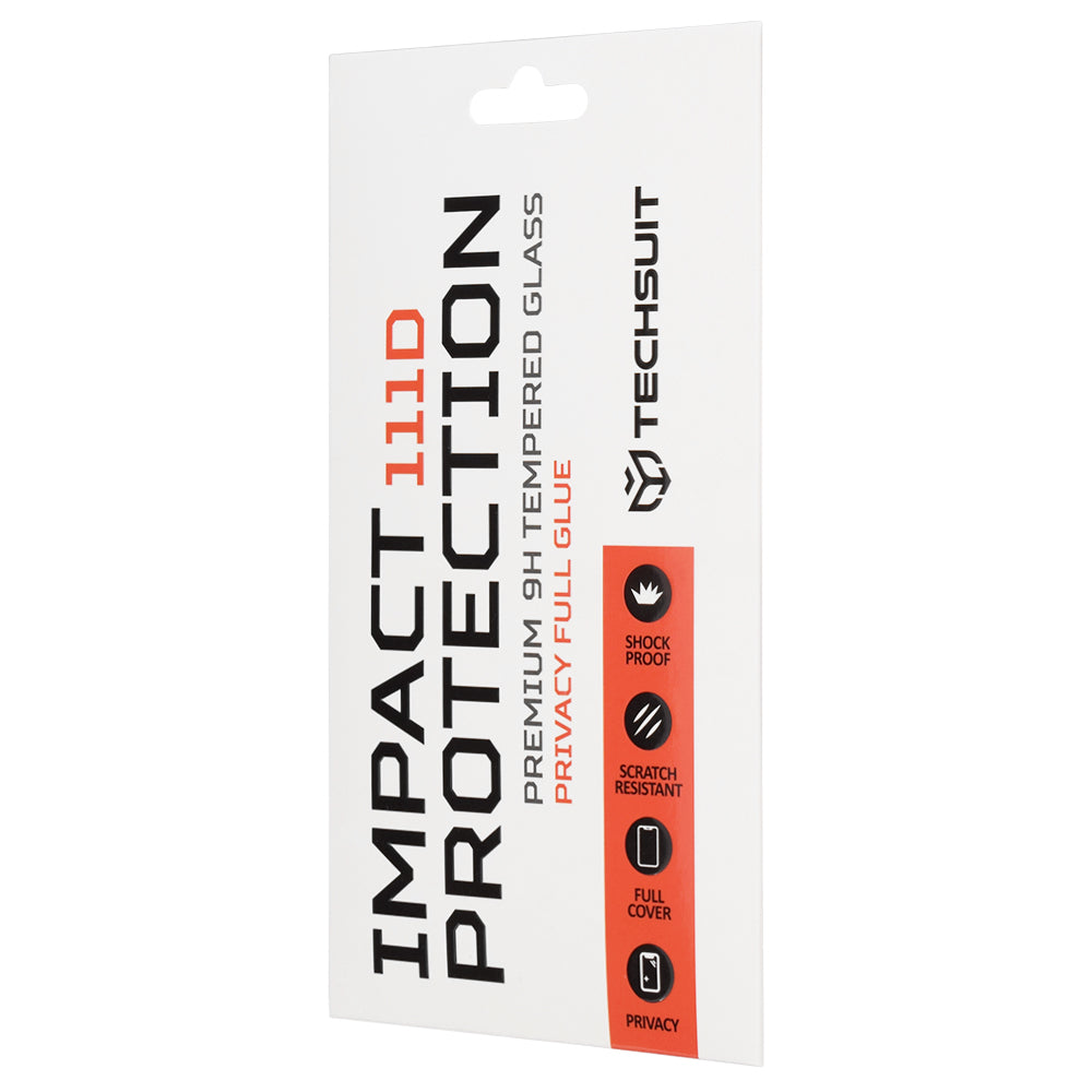 Privacy Techsuit Exterior Screen Protector for Samsung Galaxy Z Flip8 F776, Tempered Glass, Full Glue, 111D