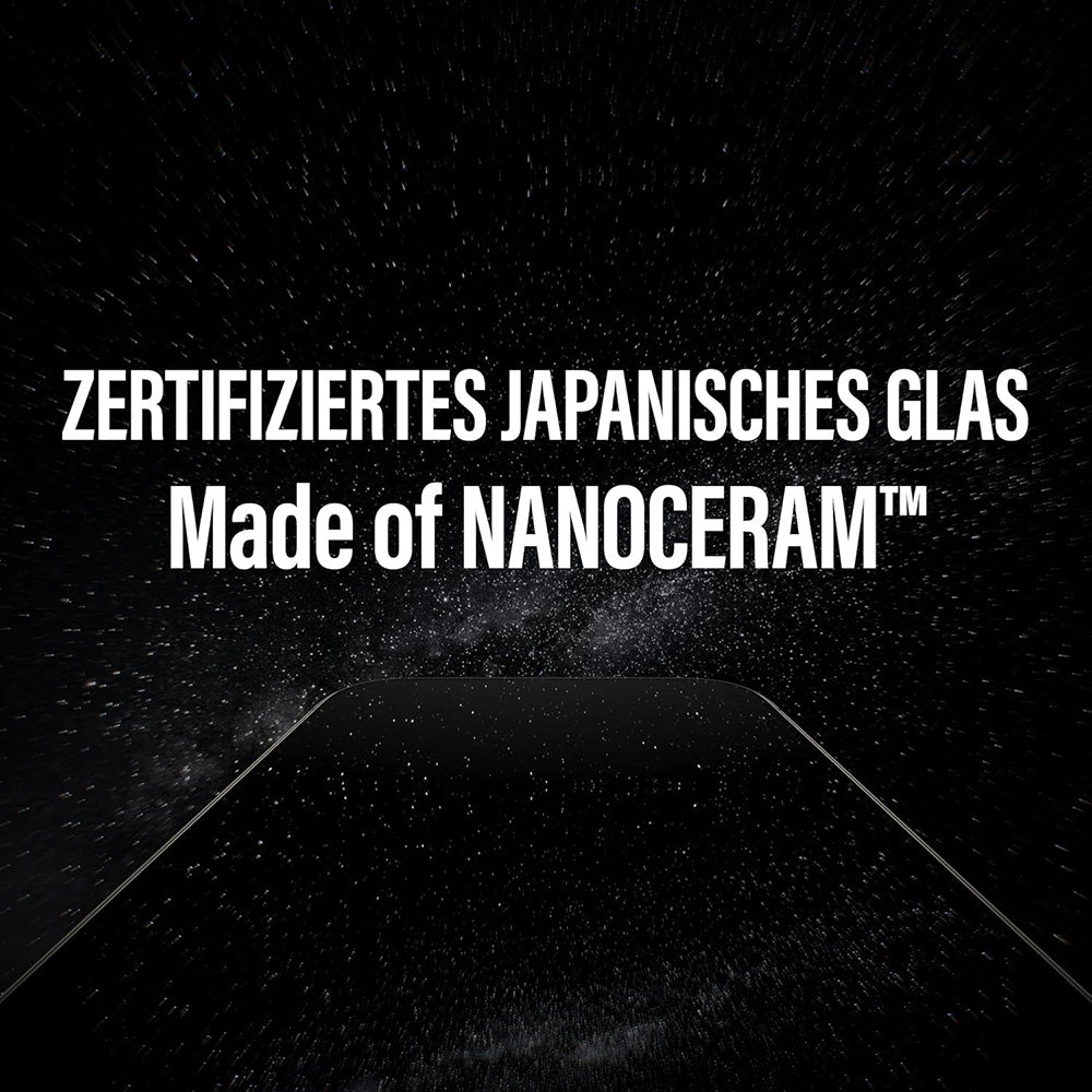 PanzerGlass Ultra-Wide Ceramic II EasyAligner Screen Protector for Apple iPhone 17 Pro Max, Tempered Glass, Full Glue, Black