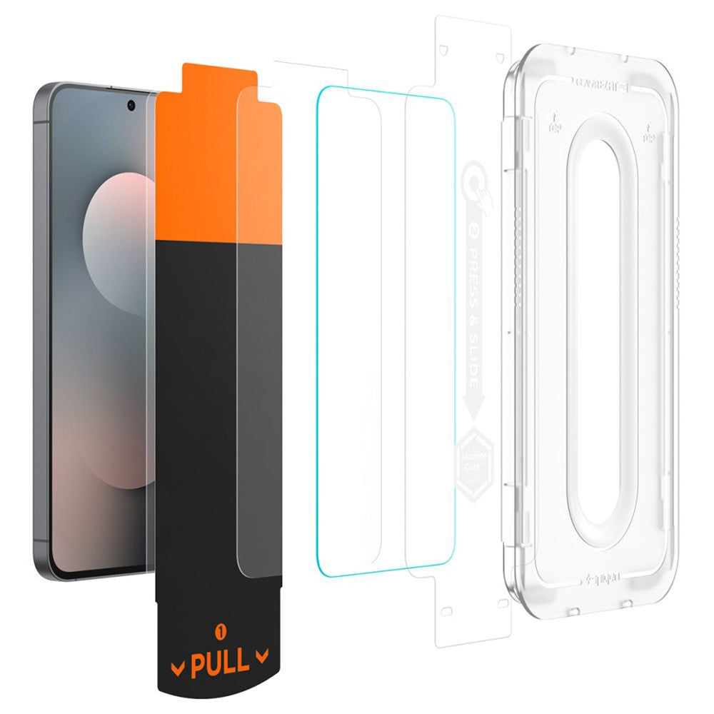 Spigen GlastR EZ FIT Pro HD Screen Protector for Samsung Galaxy S25 FE, Tempered Glass, Full Glue AGL10203