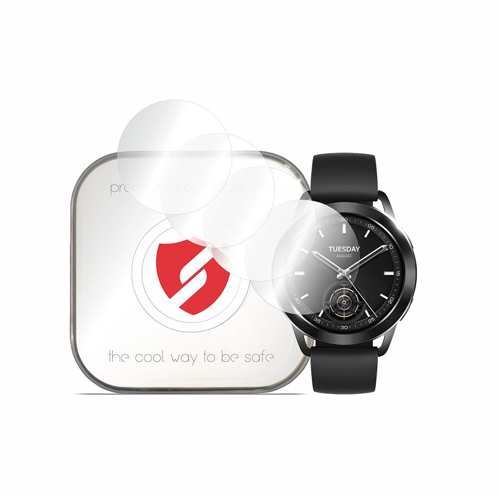 Smart Protection Premium Classic Protective Film for Xiaomi Watch S3, Set of 4 pieces, Plastic